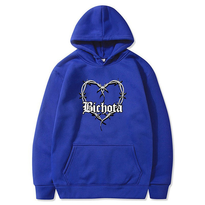 Women's hoodie with unique heart design and embroidered lettering Lisslune