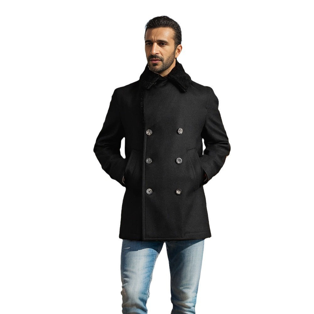 Men's fashionable duffle jacket with a soft collar and practical pockets Lisslune