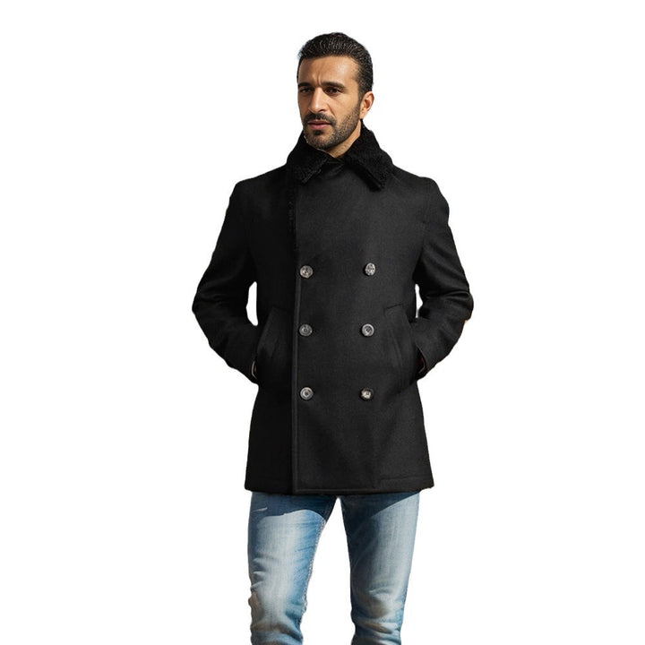 Men's fashionable duffle jacket with a soft collar and practical pockets Lisslune