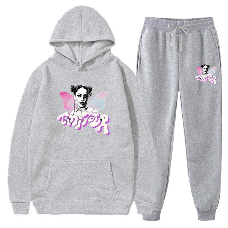 Women's sweatshirt and jogging pants set with creative graphic design Lisslune