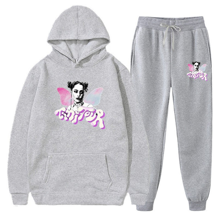 Women's sweatshirt and jogging pants set with creative graphic design Lisslune