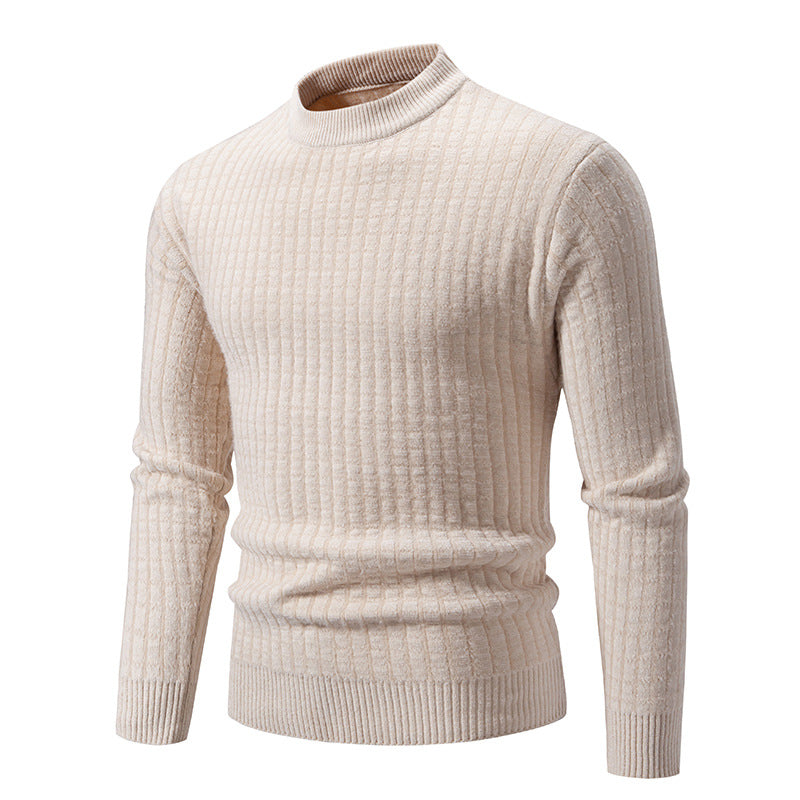 Men's fine knit sweater with textured design Lisslune