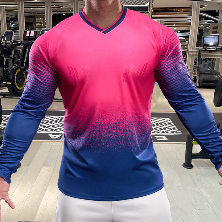 Men's Sporty Long-Sleeve Shirt with Breathable Mesh Inserts Lisslune