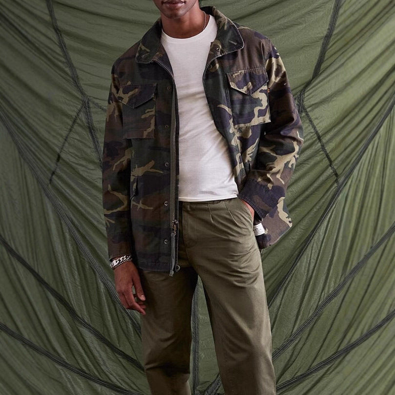 Men's functional leisure jacket with large pocket options and modern collar Lisslune