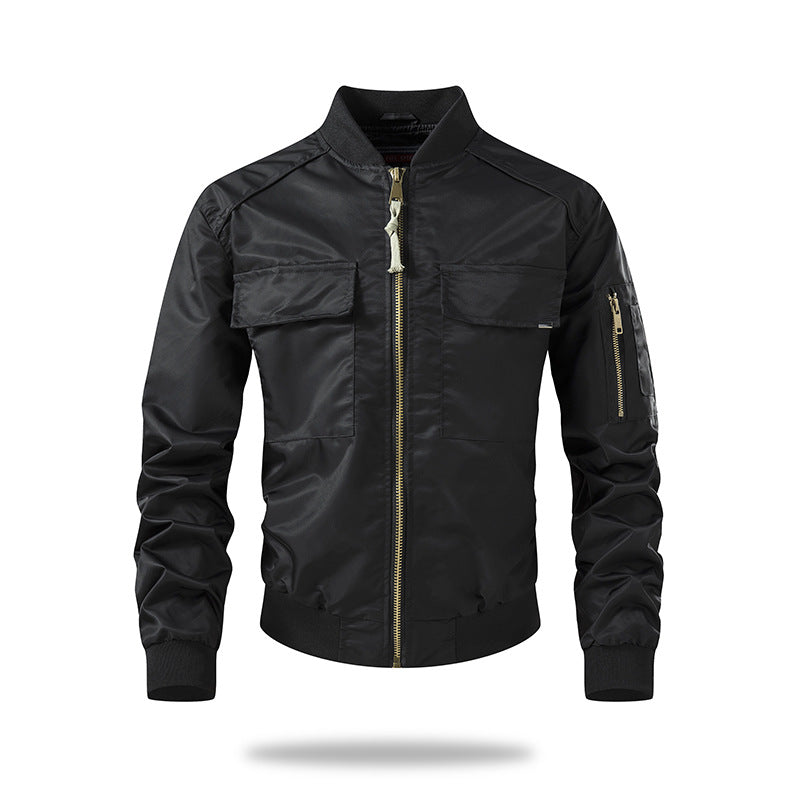 Men's Bomber Jacket with Practical Pockets and Breathable Material Lisslune