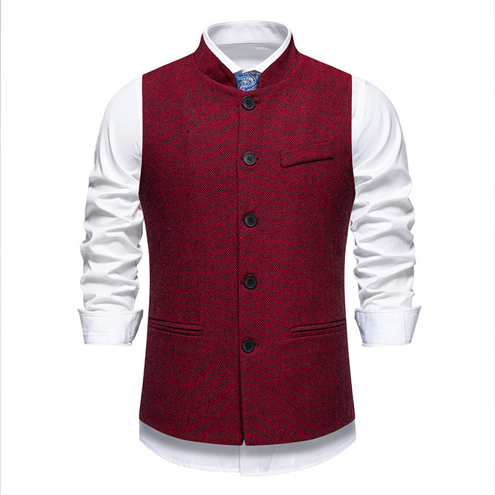 Men's elegant vest with classic design and textured fabric Lisslune