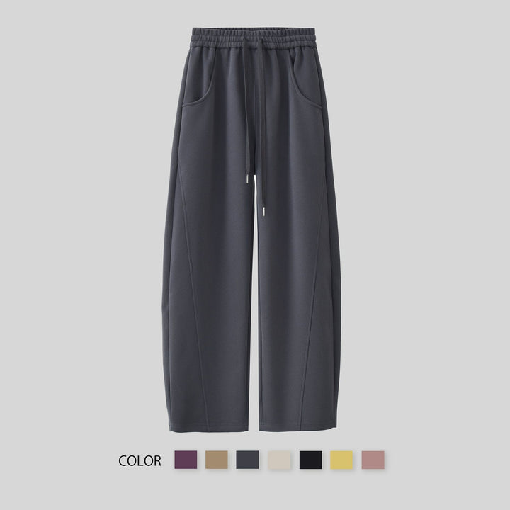 Women's elegant leisure pants with side pockets and elastic waistband Lisslune