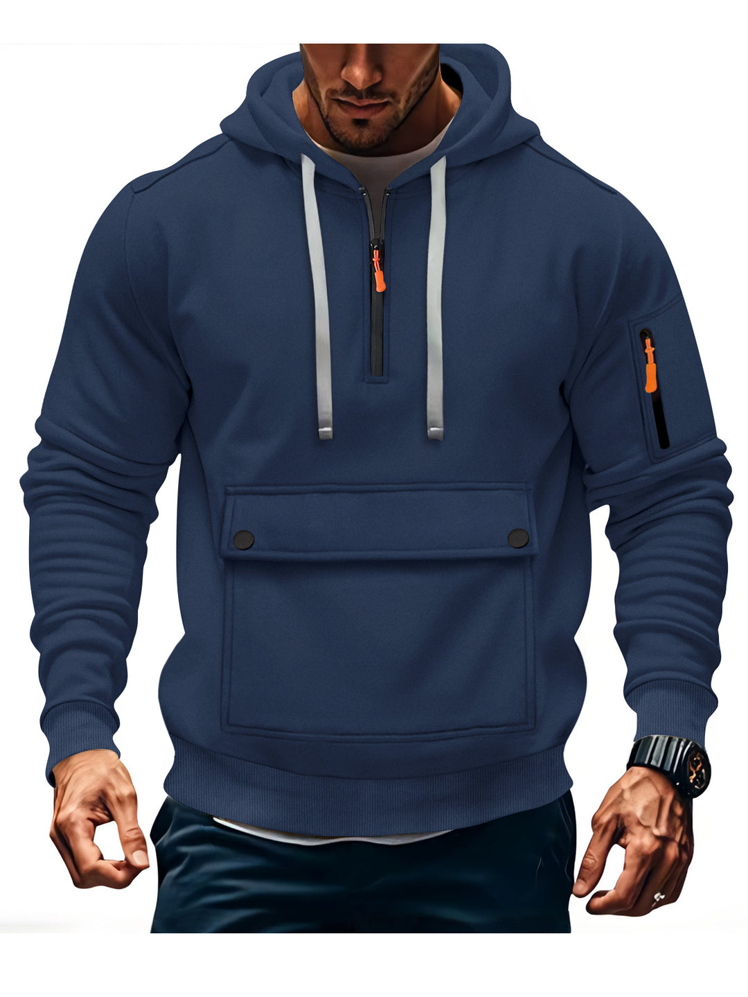 Men's casual hoodies with practical pockets Lisslune