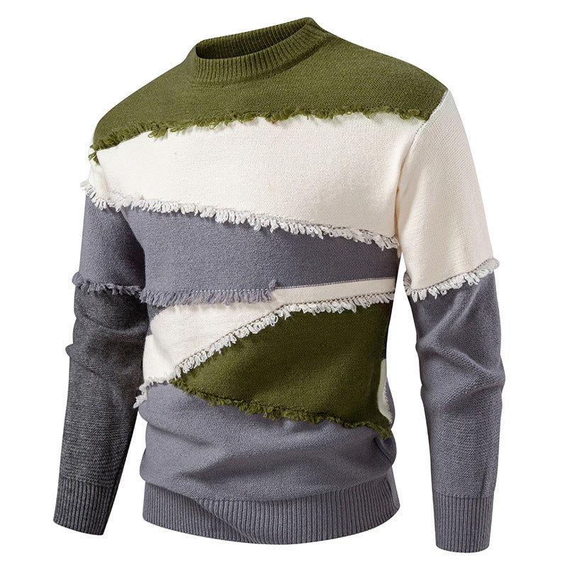Men's fashionable sweater with fringed details Lisslune