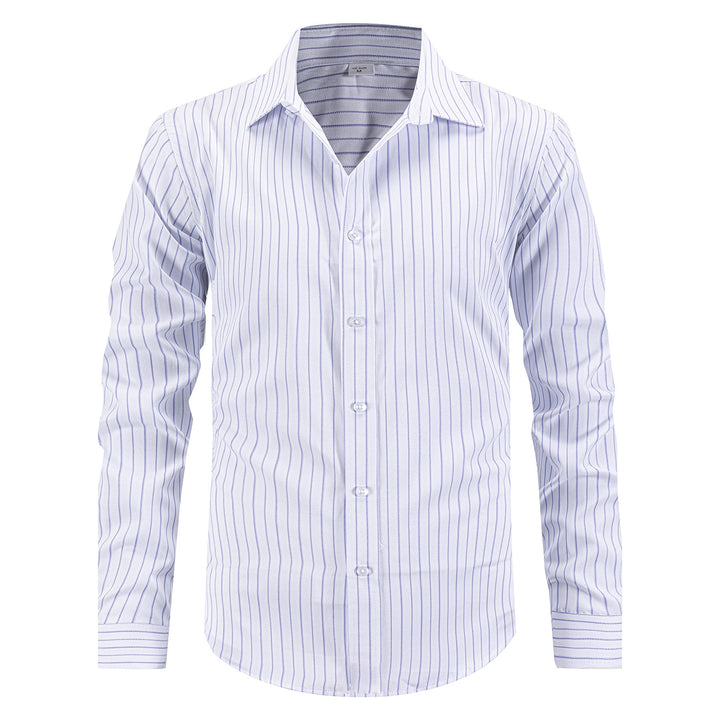 Men's elegant striped long-sleeve shirt Lisslune