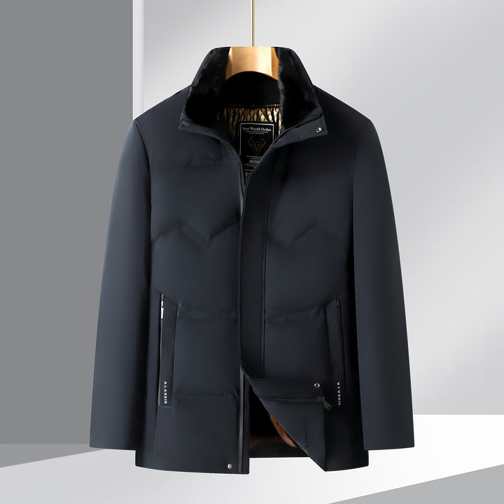 Men's Warming Winter Jacket with Stylish Details Lisslune