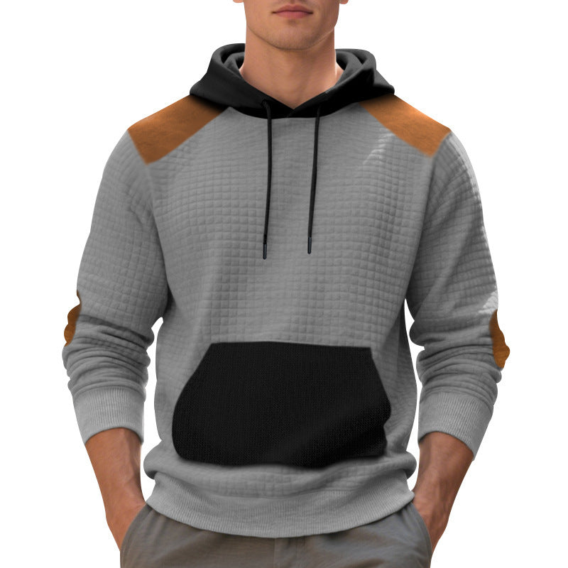 Men's hoodie with textured design and contrast accents Lisslune