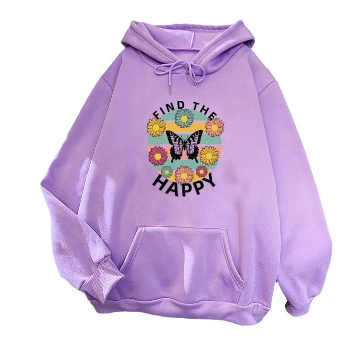 Women's hoodie with floral design and inspirational print Lisslune