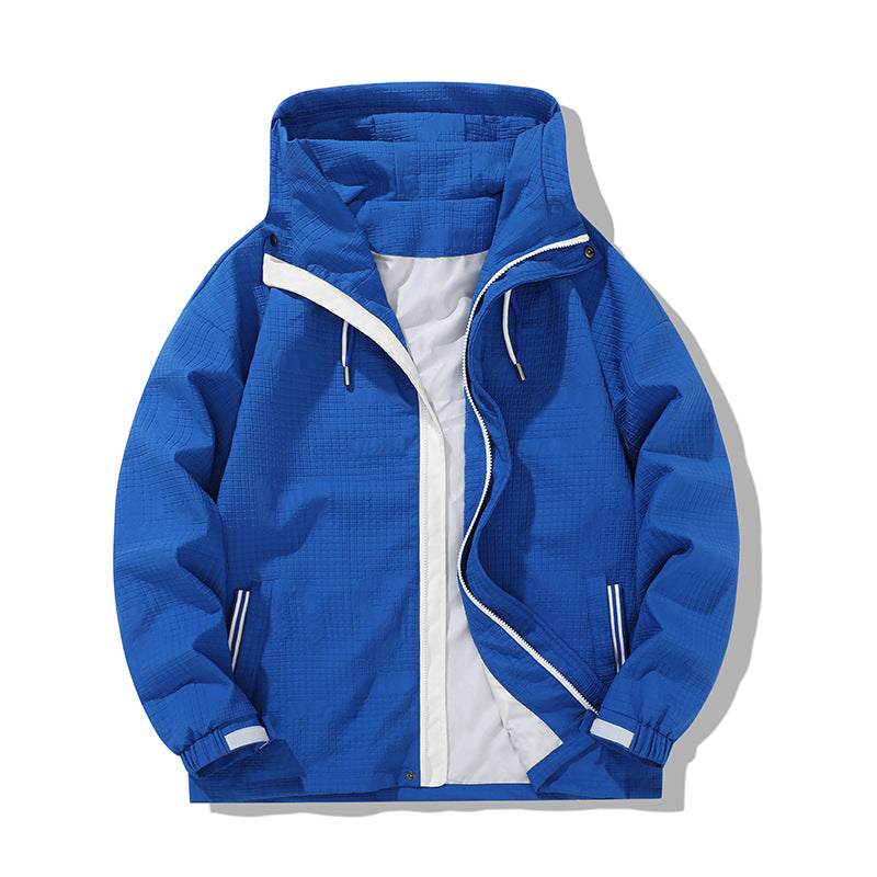 Men's lightweight windbreaker with practical zippered pockets Lisslune