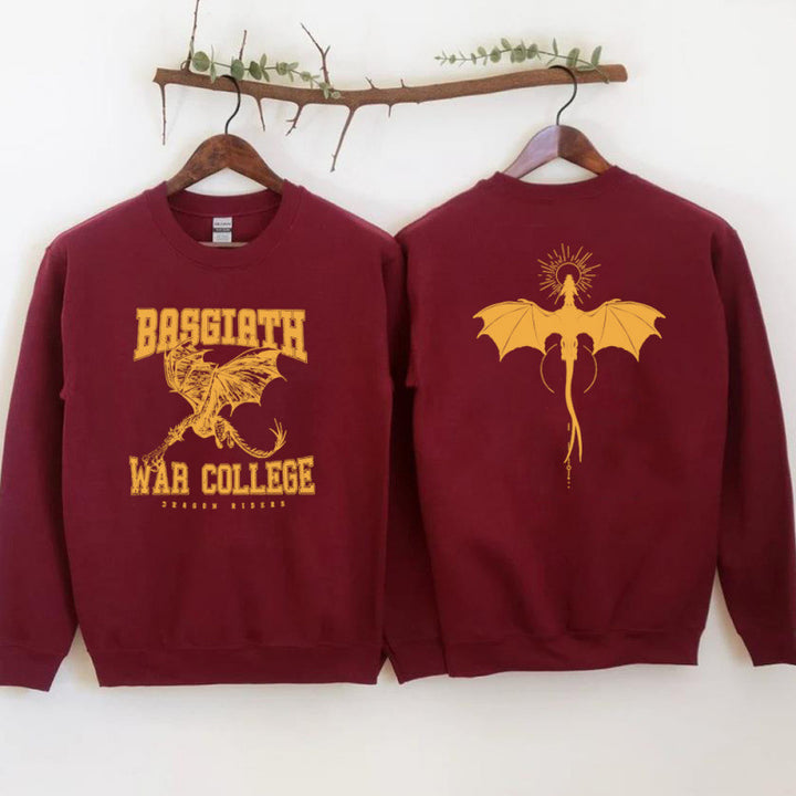 Women's sweatshirt with creative dragon motif and unique college design Lisslune