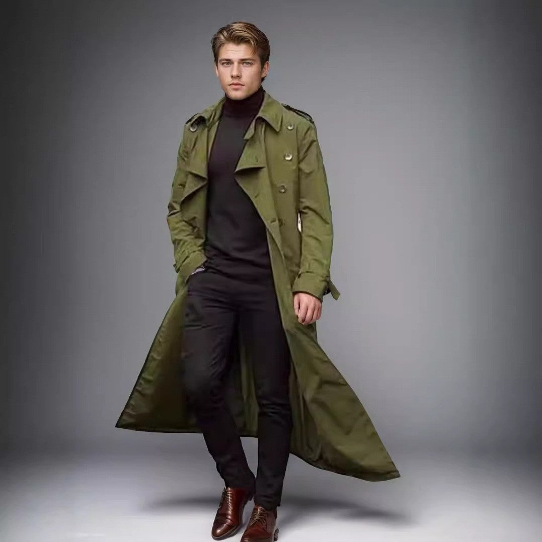 Men's Elegant Long Trench Coat Skorter
