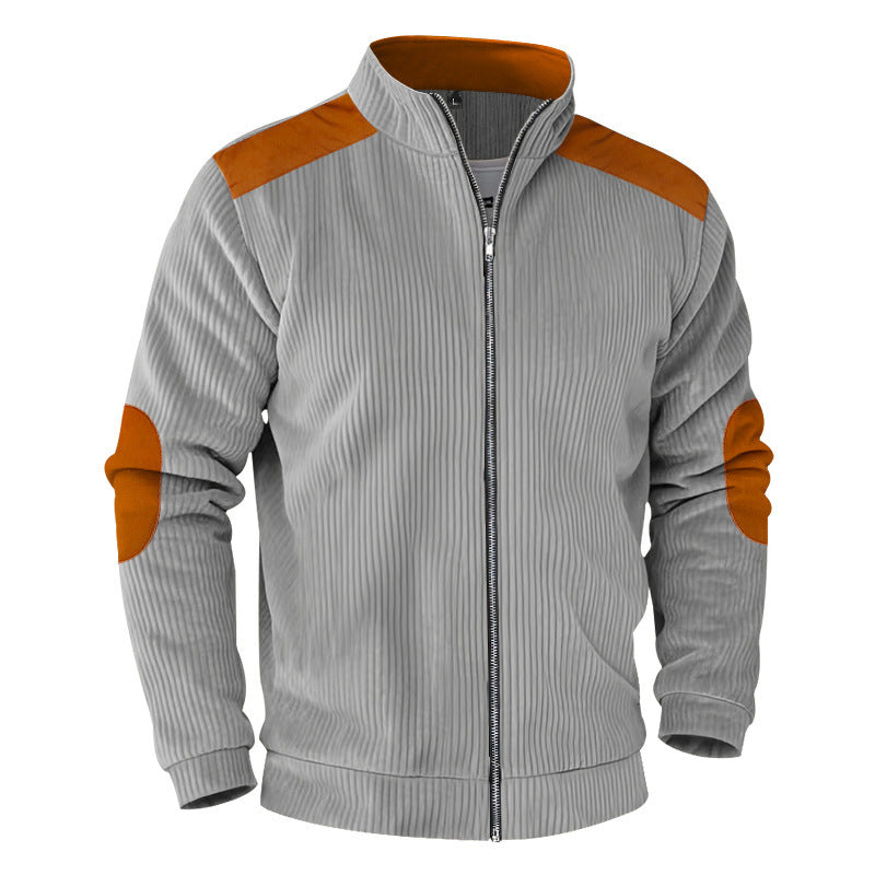Men's sporty jacket with structured sleeves and stand-up collar Lisslune