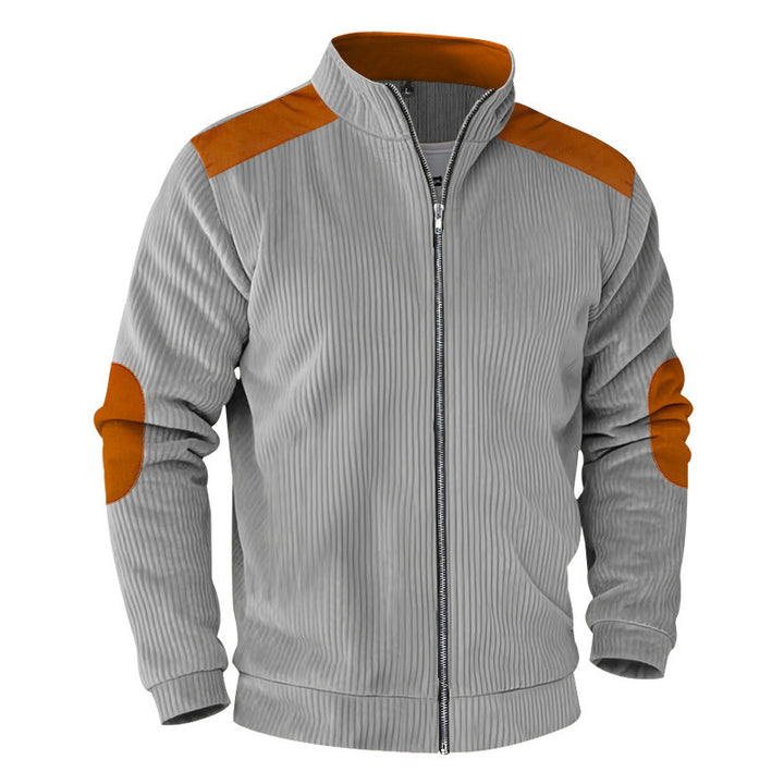 Men's sporty jacket with structured sleeves and stand-up collar Lisslune