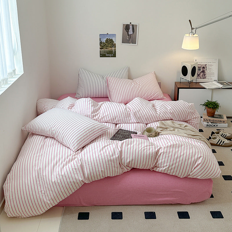 Rynx Scandinavian Retro Striped Bedding Set