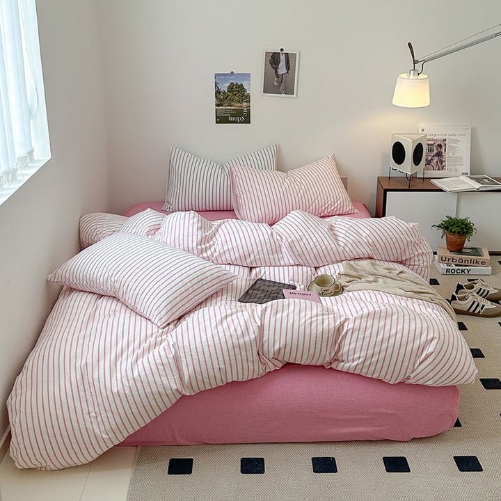 Rynx Scandinavian Retro Striped Bedding Set