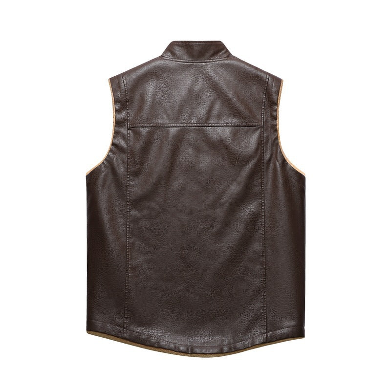Men's vest in casual style with warm lining by Lisslune