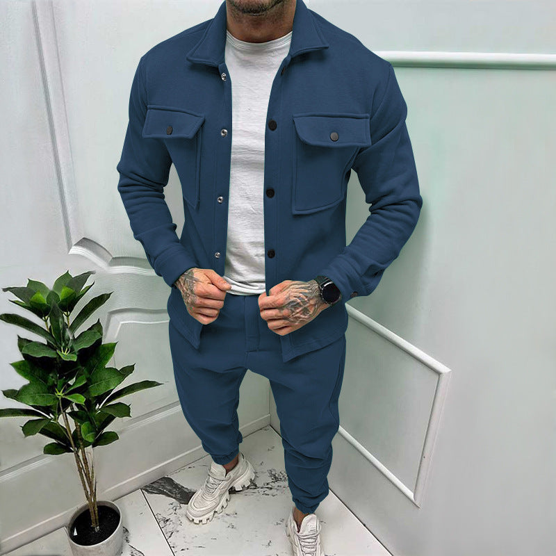 Men's sporty leisure set in a casual look with functional pockets Lisslune