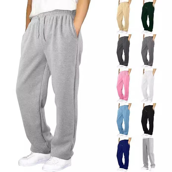 Men's casual leisure pants with elastic waistband and practical pockets Lisslune