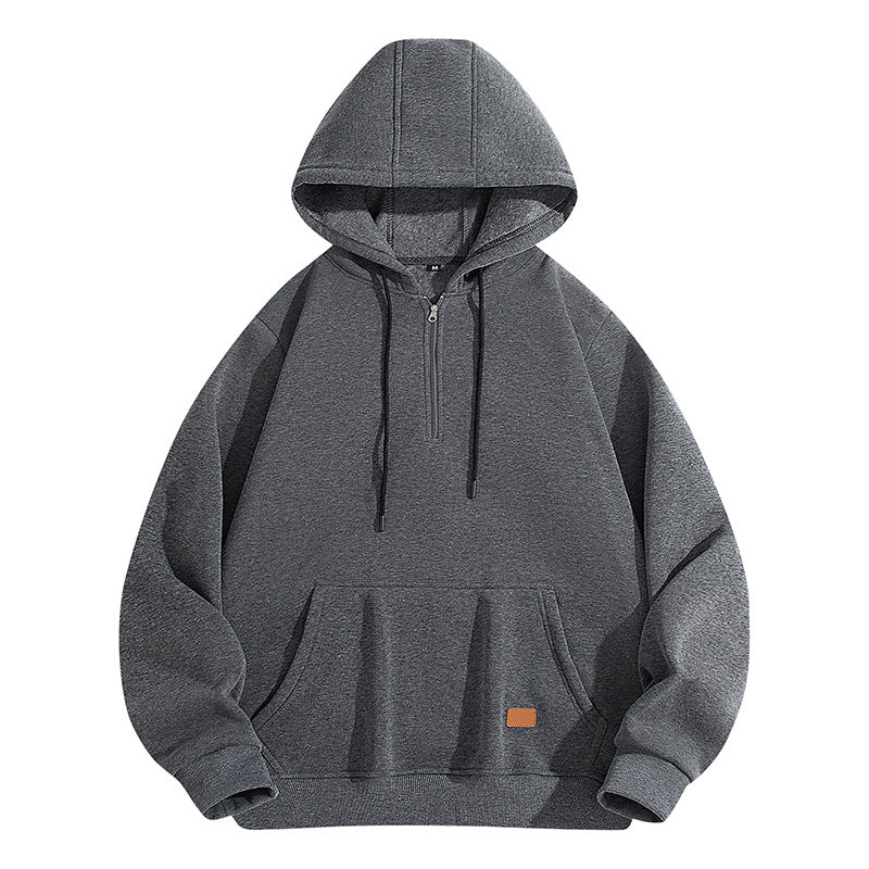 Men's stylish hoodie with half zip and comfortable fit Lisslune