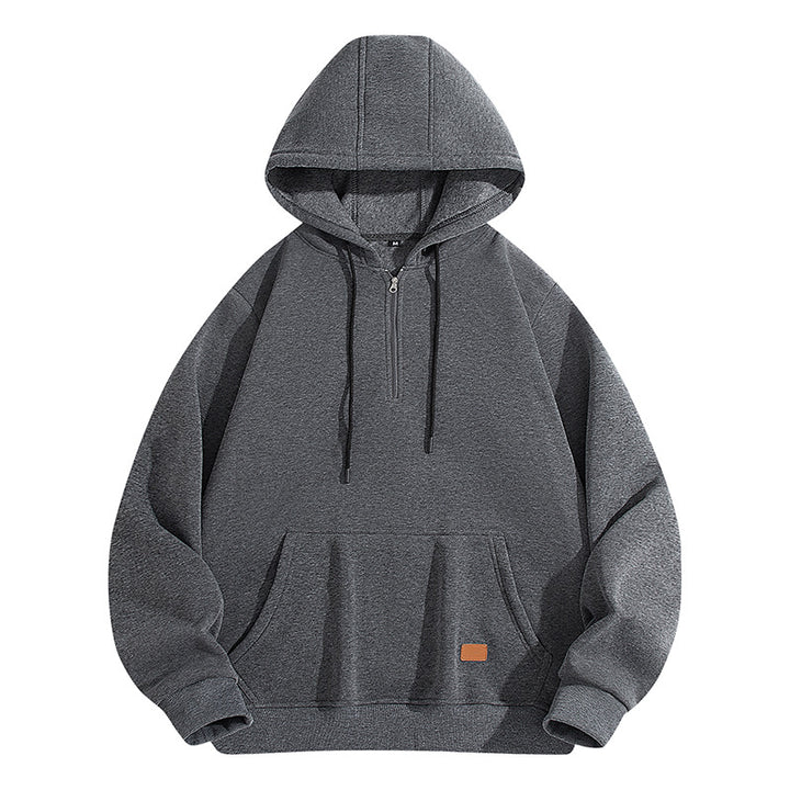 Men's stylish hoodie with half zip and comfortable fit Lisslune