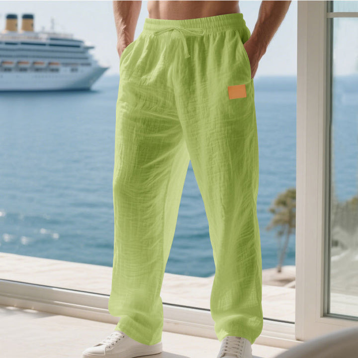 Men's comfortable and airy summer pants made of lightweight linen material Lisslune