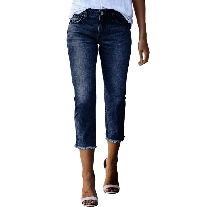 Damen zeitlose Jeans im modernen Schnitt mit cropped Bein Lisslune