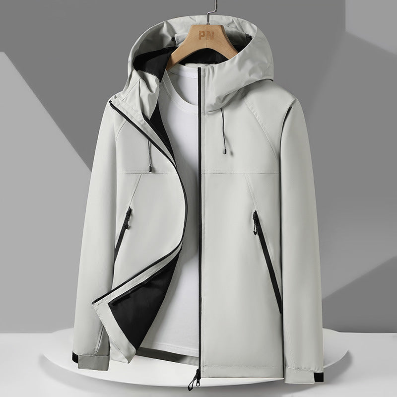 Men's Breathable Weather Jacket with Adjustable Hood Lisslune