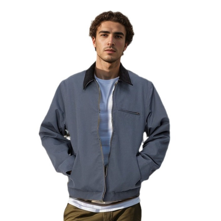 Men's elegant work jacket with practical zippered pockets Lisslune