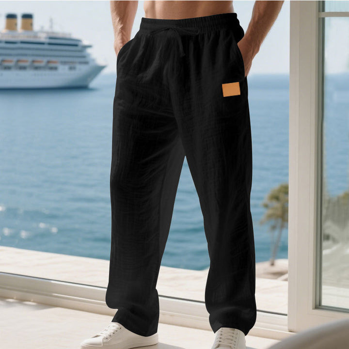 Men's comfortable and airy summer pants made of lightweight linen material Lisslune