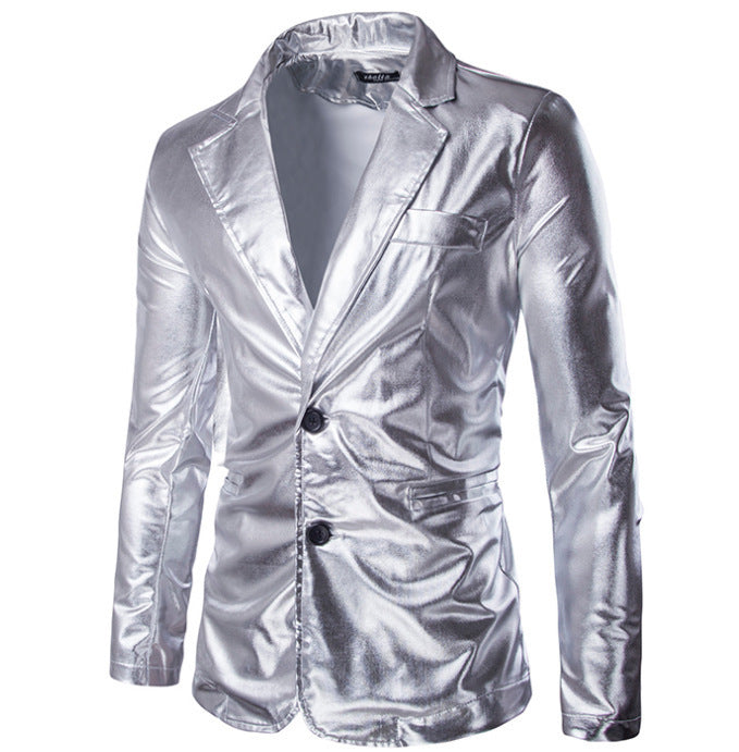 Men's fashionable shiny suit blazer Lisslune