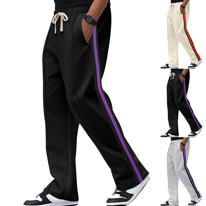 Men's Comfortable Leisure Pants with Side Stripe Lisslune