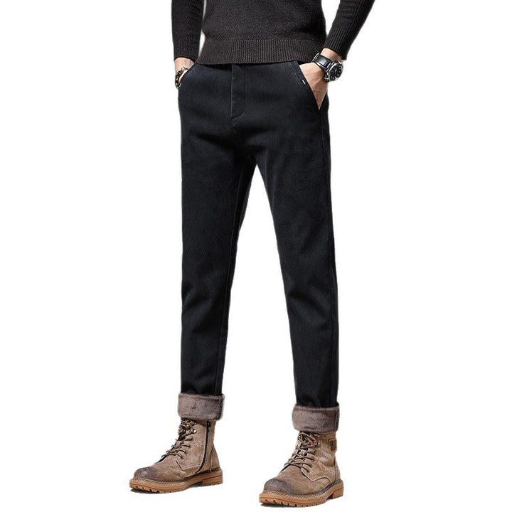 Men's Casual Chino Pants with Roll-Up Waistband and Elastic Material Lisslune