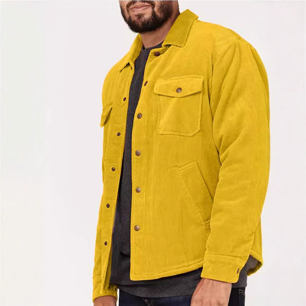 Men's cord jacket with practical chest pockets and soft inner lining Lisslune