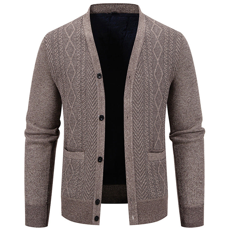 Men's cardigan with textured design and button closure Lisslune
