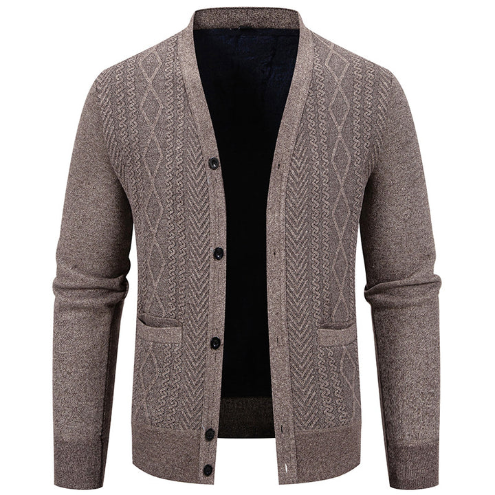 Men's cardigan with textured design and button closure Lisslune