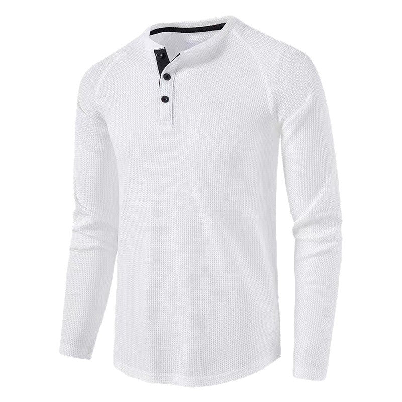 Men's Long Sleeve Shirt with Textured Design Lisslune