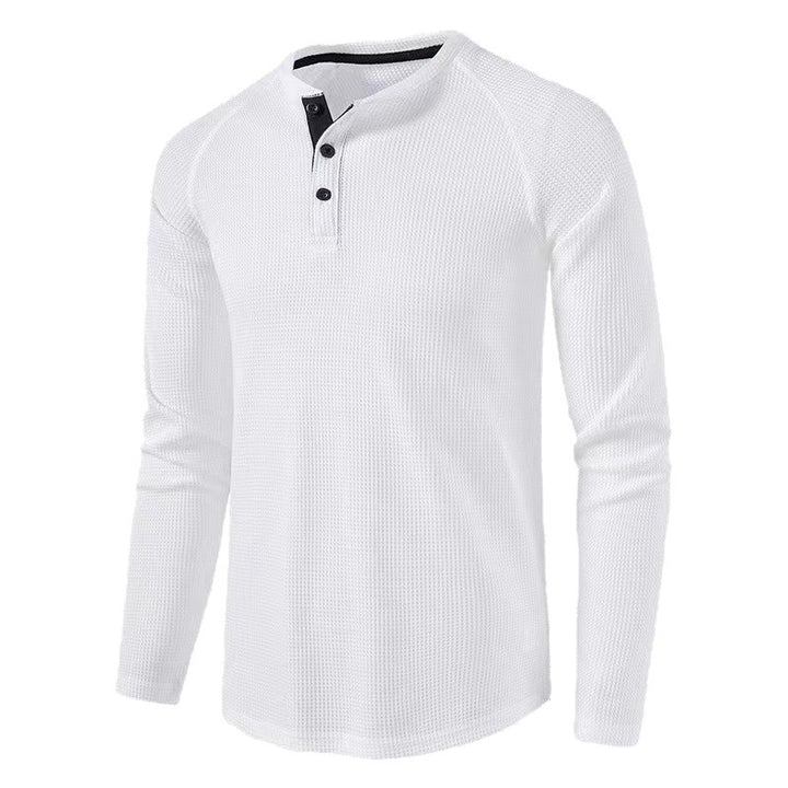 Men's Long Sleeve Shirt with Textured Design Lisslune