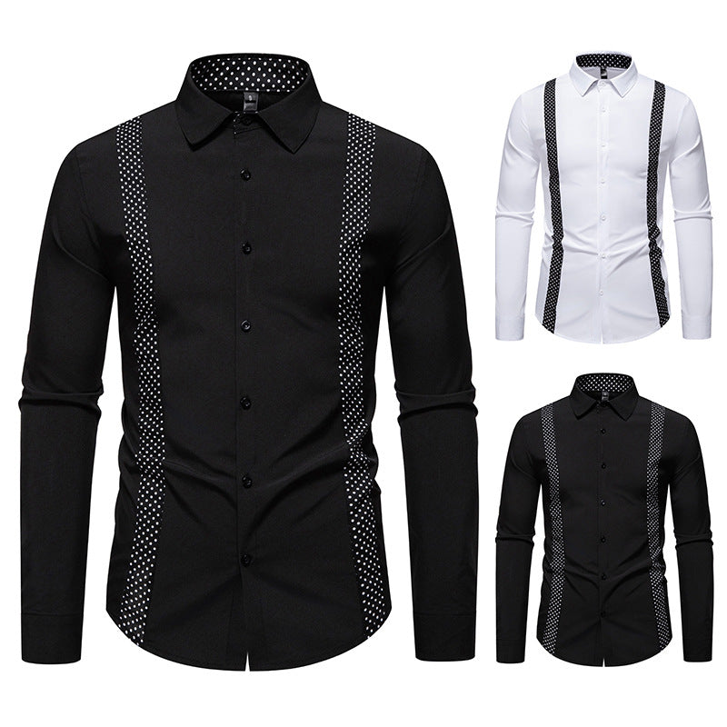 Men's business shirt with shoulder straps and modern design Lisslune