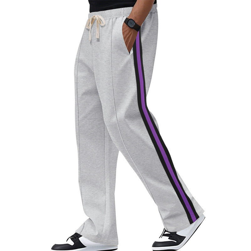 Men's Comfortable Leisure Pants with Side Stripe Lisslune