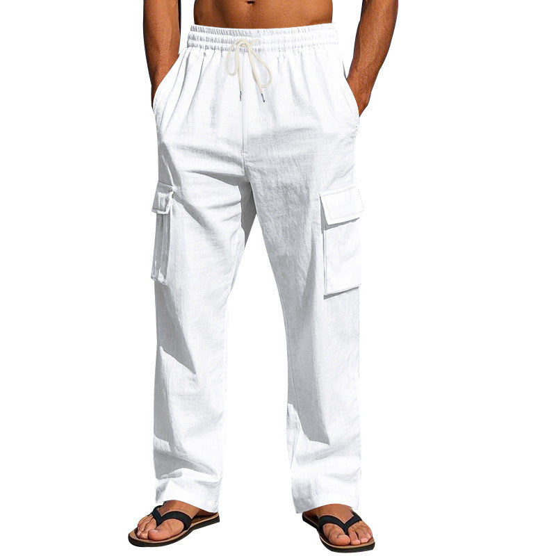 Men's cargo pants made of lightweight, breathable fabric with practical pockets Lisslune