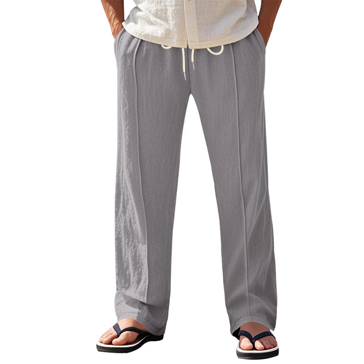 Men's Airy Beach Pants with Adjustable Drawstring and Side Pockets Lisslune