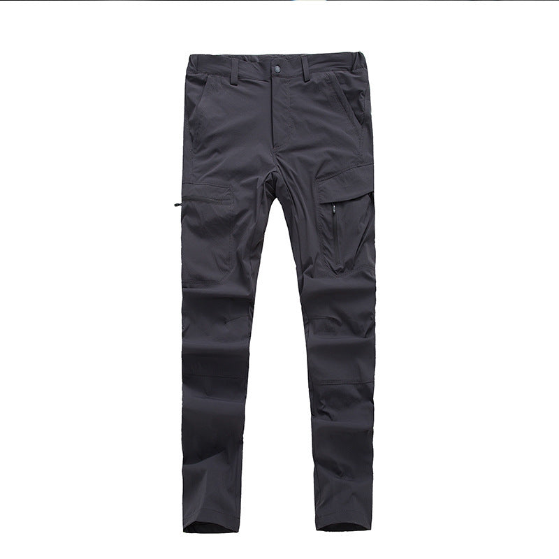 Men's multifunctional cargo pants with multiple pockets and elastic waistband Lisslune