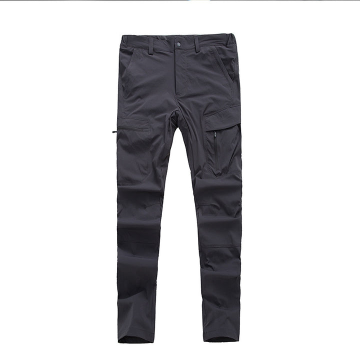 Men's multifunctional cargo pants with multiple pockets and elastic waistband Lisslune