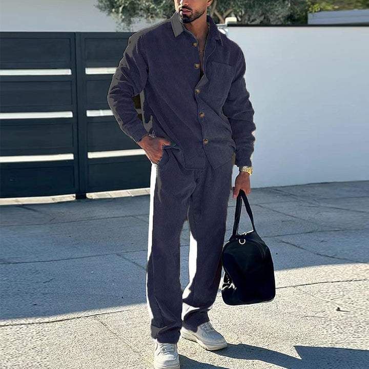 Men's leisure suit with innovative fabric and practical pockets Lisslune