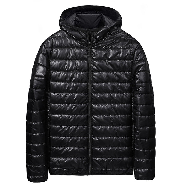 Men's lightweight quilted jacket with hood and water-repellent coating Lisslune